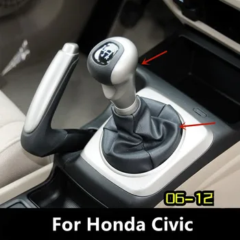 Para Honda Civic DX EX-Modelo LX 2006-2012 5/6 Carro de Velocidade Botão de Mudança de marcha de Arranque Tampa Botina de Deslocamento da Bola de Marchas na Alavanca de Acessórios