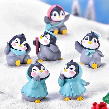 Adorável Pinguim 6 Tipos de Animais Engraçados Brinquedos Anime de Ação Brinquedo Figuras Modelo de Presente para a namorada Crianças