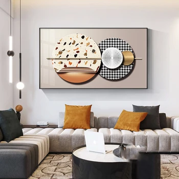 Abstrato moderno Geométrica da Pintura, Decoração e Impressão de luxo Imagens de Arte de Parede de Lona de Cartazes para a sala de estar do Quarto