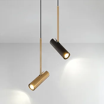 Nordic LED Moderna lustre de Jantar de Decoração de Quarto Restaurante Bar Café Quarto Estudo Pingente Preto Luzes Ajustáveis Abajur