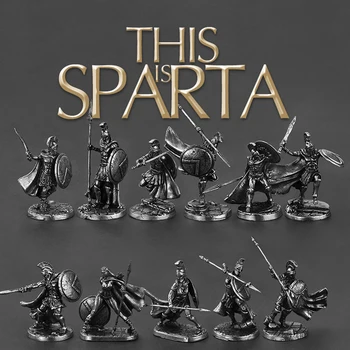 1pcs Antiga Spartan Roma Soldados Bonecos Miniaturas Vintage Metal Soldados Modelo da Estátua da área de Trabalho Ornamento Presente