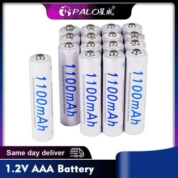 PALO 4-24 pcs AAA Bateria Recarregável AAA Pilhas De 1,2 V Ni-MH 3A Baterias 1100mAh Bateria nimh Baterias da lanterna Para Brinquedos