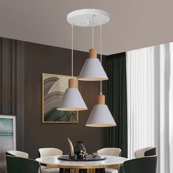 Moderno Nórdicos Branco Pingente Luzes de leds Simples lustre para Sala de estar, quarto, Casa, Decoração Industrial Luminária Nova 1/3 Cabeças