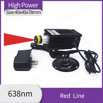 Em foco Vidro Len 638nm Linha Vermelha do Laser 100mW 500mW 300mW com Ventilador de Refrigeração (Gratuito, com Suporte e Placa) Tempo de Trabalho