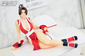 Anime KOF The King Of Fighters Mai Shiranui Tampa De Macarrão Instantâneo Pressionado Espuma de Macarrão de PVC Figura de Ação do Modelo de Brinquedos Boneca 9cm