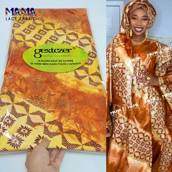 5 Metros Guiné Impresso Bacia Riche Africana Tecido de Renda Para as Mulheres de Casamento Ou de Festa Riche Brocade DIY Material de Costura