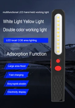 LEVOU a Mão segurava a Manutenção do Automóvel Lâmpada de Trabalho de Carregamento de Tira de LED Super Brilhante, Com Ímã de Polimento de Pintura de Superfície de aplicação de Patches