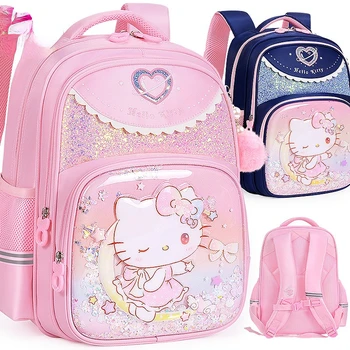 Hellokitty Mochila da Escola Primária Menina Menina Nova Redução da Carga Crianças Hello Kitty mini mochila mulheres sacos para mulheres