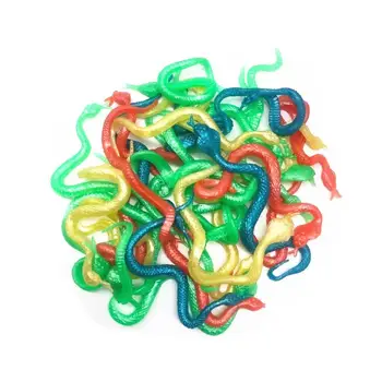 Elástico Cobras Coloridas Elástico Cobra de Brinquedo 30Pcs Sensorial Brinquedos Para Adultos e Crianças Festa de Halloween, Favorece a Decoração Pequena sala de Aula