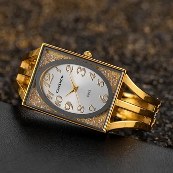 Moda de luxo de Quartzo Relógios de pulso Quadrado Mulheres Relógios de Ouro de Prata Casual Pulseira de Senhoras Relógio montre femme feminino relógio