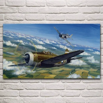 aeronave p 47 thunderbolt de caças de combate aéreo da fantasia de tecido cartazes na parede a imagem casa de arte, decoração sala de estar KM326