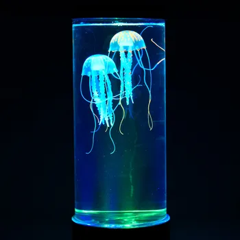 LED Fantasia Medusa Lâmpada USB de Alimentação/Bateria Powered Mudança da Cor do Tanque de água-viva de Aquário de Lâmpada Led Relaxante Humor Luz da Noite