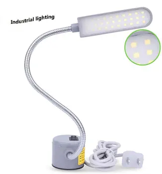LED Portátil Máquina de Costura Lâmpada Magnético Corrigido da Base de dados de Gooseneck Lâmpada, Usado Para a Máquina de Costura Torno de Iluminação Industrial