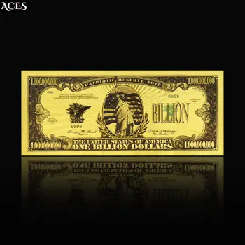 Estátua da Liberdade americana, Folha de Ouro de Notas de Um Bilhão de Dólares de Dinheiro de Artesanato Coleção Decoração Home