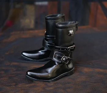 BJD boneca sapatos para 1/4 MSD DD boneca preto tamanho personalizado moda curto, médio bota militar boot boneca acessórios