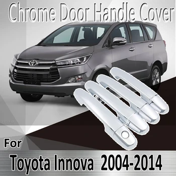 para a Toyota Innova AN40 2004~2014 Estilo Adesivos de Decoração Cromado Capa maçaneta da Porta de pintura Montar Acessórios do Carro