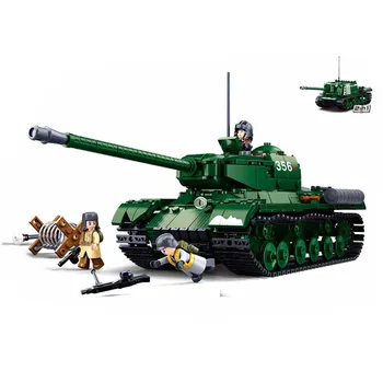 Militar de Guerra de Mundo 2 Batalha de Budapeste-2 Tanque Pesado Arma do Exército Blocos de Construção do Kit de Tijolos Clássico WW II Modelo de Brinquedos de Menino de Presente