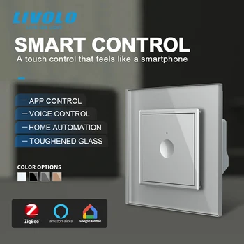 Livolo UE Padrão Zigbee Smart Home Parede, Interruptor do Toque, Toque em wi-Fi de Controle de APLICATIVO, o google casa de controle , Alexa, controle do eco