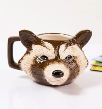 Creative 3D Raccoon caneca de copos e canecas