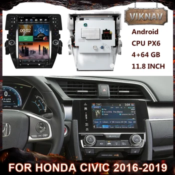 De 11,8 polegadas Android Rádio do carro GPS de Navegação de Honda Civic 2016-2019 autoradio Tesla automática do ecrã de áudio multimédia player