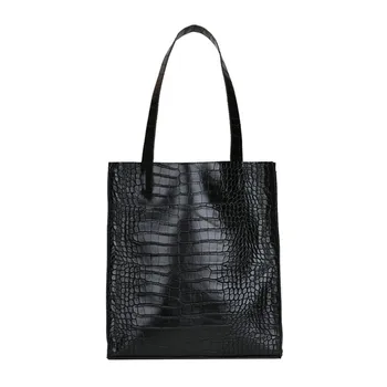 2021 Moda Crocodilo Padrão de Bolsa de Couro do PLUTÔNIO das Mulheres de Grande Capacidade Bolsa de Ombro Feminino Retro Cor Sólida Bucket Bag Tote Bag