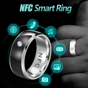 Moda para Homens e Mulheres, a Nova Tecnologia NFC Aço Inoxidável Inteligente Anel, Adequado para IPhone e Android Telefone Móvel 2021