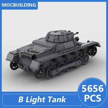 B Tanque de Luz 1:8 Escala de modelos de RC Moc Blocos de Construção DIY Montado Tijolos Criativo Militares Série de Criativos Brinquedos com Motores