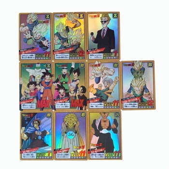 10pcs/set Anime Dragon Ball Z, Cartões de memória Flash NÃO 8 Set Completo de Refração Composto de Artesanato Coleção de jogos de Cartas de Brinquedo de Presente de Aniversário