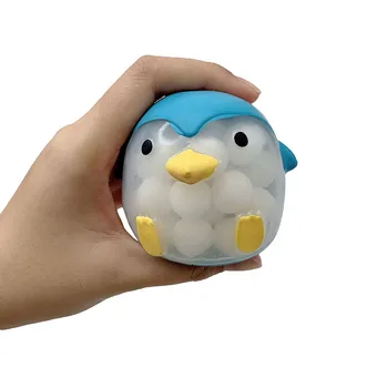 Simulação Penguin Macio Squeeze Fidget Brinquedos De Enchimento Com Cordão Mole Brinquedo Mal Piada Adereços Stress Engraçado Presente Para As Crianças