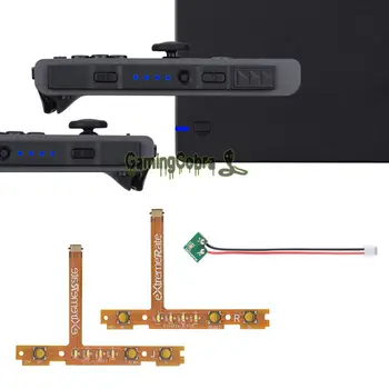 eXtremeRate Azul SL SR Botões Indicam o Poder Firefly LED Tuning Kit para o Parâmetro NS Joycons & Doca – Joycons & Doca NÃO Incluído