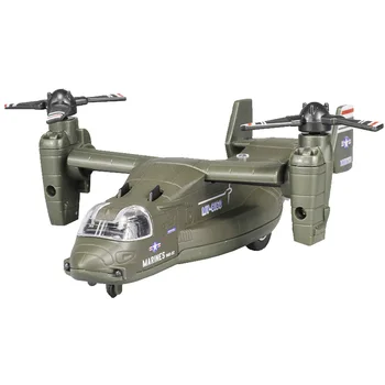 Liga Fundida Osprey V22 Helicóptero Leve tração Traseira Millity Aeronaves de Transporte da Máquina de crianças de Coleta de Brinquedo Modelo de Aeronave