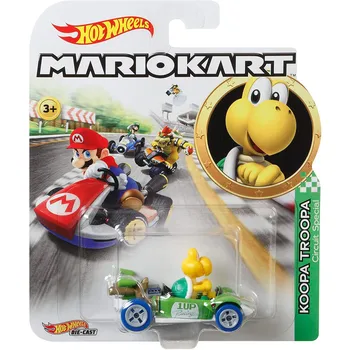 Hot Wheels Personagem De Mario Kart Veículos - Koopa Troopa - Circuito Especial Recolher Mario Kart Coleção Metal Diecast Carros De Crianças