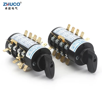 ZHUCO HZ5B-20/4.CCC 4.BBB 20A 660V 4 Fase Tira Contate o Rotary Cam Transferência Interruptor de Combinação Elétrica Para a Máquina de Soldadura