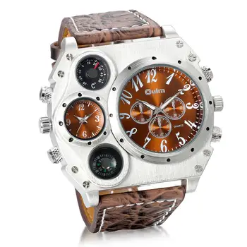 LANCARDO 2022 Moda da Marca de Luxo Homens Relógios dos Homens Relógios esportivos Dois Fuso Horário do relógio de Pulso Decorativos Bússola Masculino Relógio de Quartzo