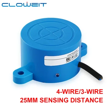 Cloweit 25MM Abordagem Transudcer Interruptor Sensor Indutivo Sensor de Proximidade NPN SE-2025 SE-3025