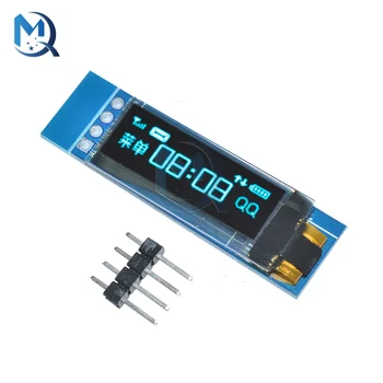 0.91 Polegadas OLED Módulo de 128*32 Azul/Branco Cor do Controlador IIC Interface I2C 4 Pin 3,3 V/5 V Para Arduino