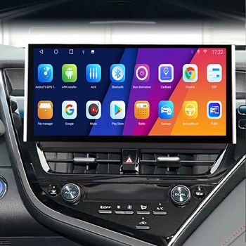 12.3 polegadas Tela Car Multimedia Player de Vídeo Para Toyota Camry 2021 2022 Android 12 8+128G Carplay de Som DSP GPS de Navegação de Rádio