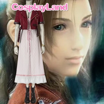 Final Fantasy VII Aerith Gainsborough Cosplay Traje de Personalizar a Roupa de Festa de Halloween Trajes de Mulher Menina Vestido de Jogo Cosplay