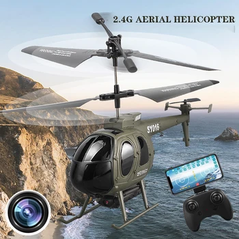 2,4 G de Rádio Giroscópio 6CH RC HD Fotografia Aérea de Helicópteros Militares de Luz Led Smart Aeronaves RC Drone Brinquedos de Presente Para as Crianças