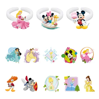 Do Caráter de Disney do Mickey Mouse Anéis Anel Branco de Resina de Acrílico, Anel de Presentes de Natal para Crianças, Acessórios, Anéis FZS509