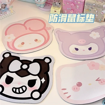 Hello Kitty Kawaii Minha Melodia Kuromi De Borracha Anti-Derrapante Mouse Pad Anime Sanrioed Menina Coração De Jogos Espessamento Do Office Mouse Pad