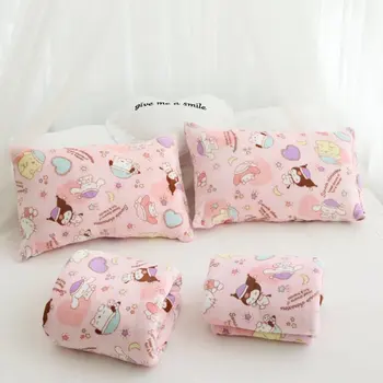 Sanrio Hello Kitty Cobertor De Flanela Kawaii Anime Impressão De Condicionador De Ar Colcha De Melodia Kuromi Esteira Do Sofá De Menina Quarto De Decoração Presente