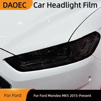 Para Ford Mondeo MK5 2015-Presente o Farol do Carro Proteção Tom de Filme de Fumaça Preta TPU Transparente Luz Frontal Adesivo Acessórios