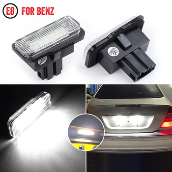 LED CANBUS Nenhum Erro da Placa de Licença Base de Luz de Lâmpada para a Mercedes-Benz W203 5D W211 4D W219 R171 2D Carro Placa com o Número da Lâmpada Branco