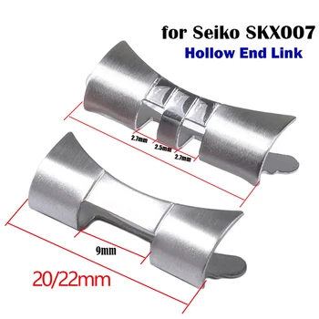 A Extremidade curva Link para Seiko SKX009 SKX007 para o Jubileu de Ostra Banda Conector para a Rolex de Aço Inoxidável, Placa de 2pcs 20mm 22mm
