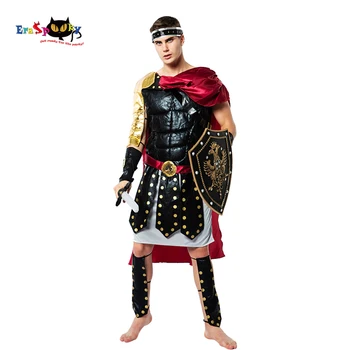 Eraspooky Medieval Romano Real Cavaleiro Guerreiro Cosplay Do Traje De Halloween Para Os Homens Adultos Carnaval Europeu Gladiadores Soldado Manto