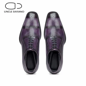 Tio Saviano Oxford Brogue Designer Homens Sapatos De Casamento Moda O Estilo Do Negócio Homem De Sapato, Vestido De Couro De Luxo Artesanal Homens Sapatos