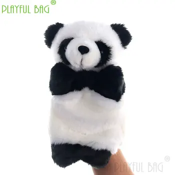 Divertido e interativo descompactar LOL 25cm animal fantoche de mão dos desenhos animados do luxuoso educação infantil brinquedo panda gigante de história da educação TD15