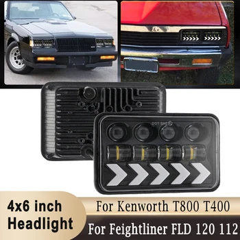 4x6 polegadas LED dos Faróis com DRL para Kenworth T800 T400 T600 W900B W900L para Feightliner FLD 120 112 para Chevy K5 K10 K20 C10 S10